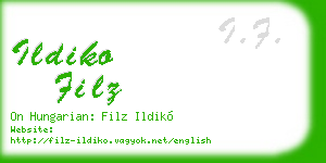 ildiko filz business card